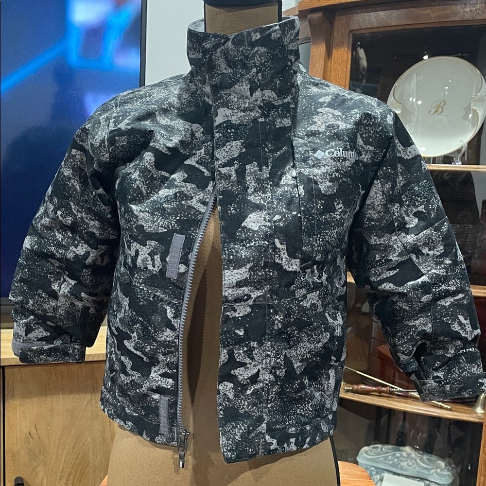 Columbia Kids Gray Camo Puffer Jacket